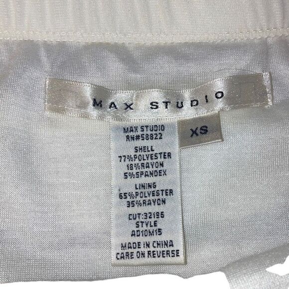 Y2K Max Studio Size XS White Tiered Mini Ruffle Layer Skirt Bohemian Western - Picture 3 of 3